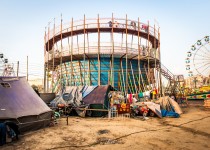 Living space behind the drum