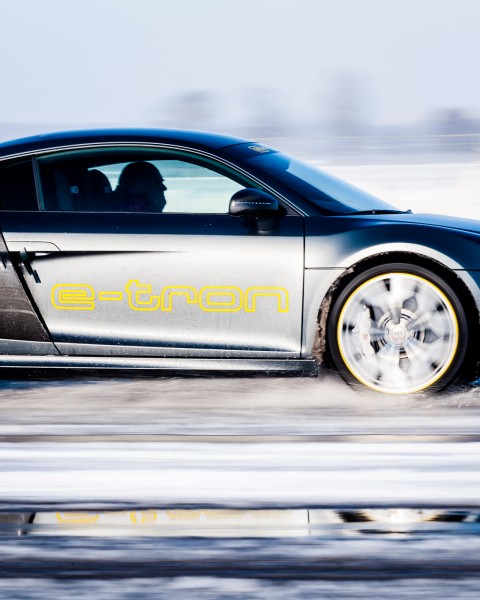 Skip Blomqvist drives the AUDI Etron