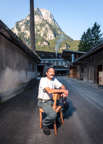 Wood worker with his favourite chair