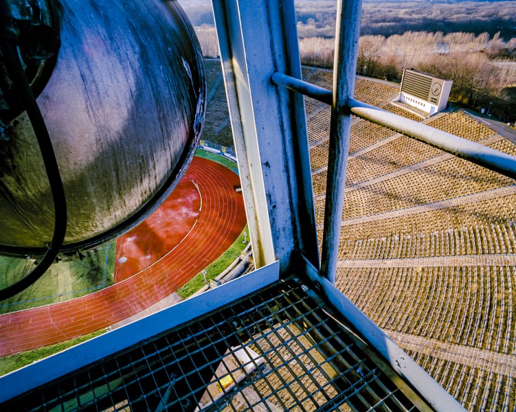 view from the floodlighting pylon